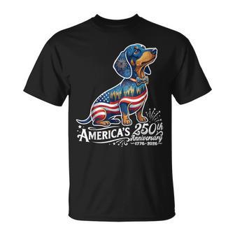 Dachshund America's 250Th Patriotic Dog Fireworks T-Shirt - Thegiftio UK