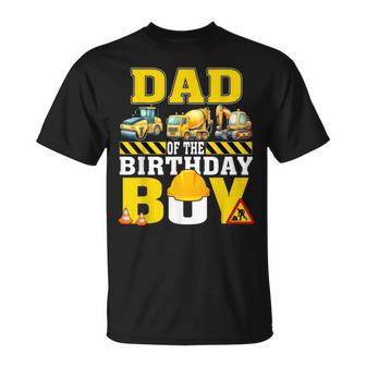 Dad Of The Birthday Boy Construction Worker Birthday T-Shirt - Thegiftio UK