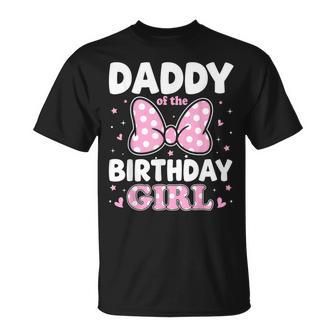 Daddy Of The Birthday Girl Family Matching Pink Bow T-Shirt - Thegiftio UK