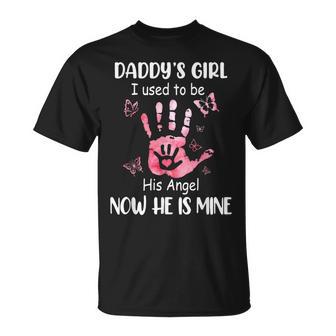 Daddy's Girl I Used To Be His Angel Now He's Mine In Heaven T-Shirt - Thegiftio UK