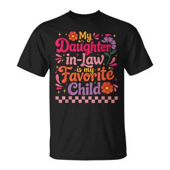 My Daughter In-Law Is My Favorite Child Floral Mommy T-Shirt - Monsterry
