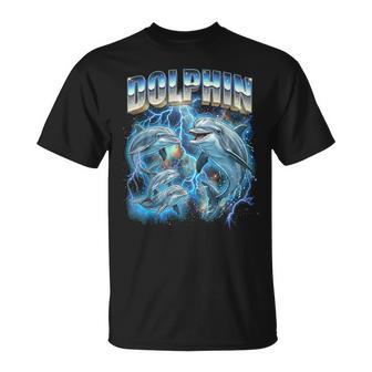 Dauphinintage Années 80 Rétro Drôle Dauphin Lover 90'S Hommes S T-Shirt - Cadeauxyz