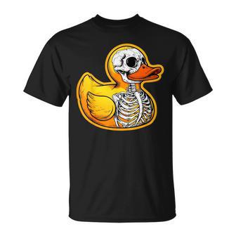 De Pato Esqueleto Divertida Espeluznante Calavera De Pato De Goma Terror Camiseta unisex - Regaloses