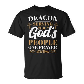 Deacon Serving God's People One Prayer At A Time T-Shirt - Monsterry