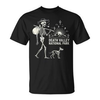 Death Valley National Park Skeleton Hiker Graphic National T-Shirt - Monsterry