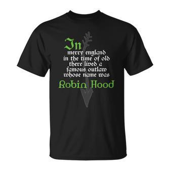 Di Robin Hood Per Gli Amanti Dei Libri E Della Letteratura Maglietta - Novitaregali