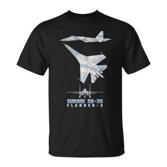 Diagrama Del Avión De Combate Rusoukhoiu-35 Manga Larga Camiseta unisex - Regaloses