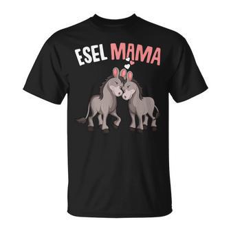 Die Besten Esel Flüsterer Geschenke Damen Esel Mama Bauernhof Landwirtin Chwarz T-Shirt - Seseable