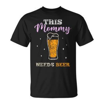 Diese Mutti Braucht Bieraufen Beer Trinken Witz Bier Mama T-Shirt - Seseable