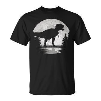 Dinosaur Moon Vintage T-Rex Dino Lover Women T-Shirt - Thegiftio UK