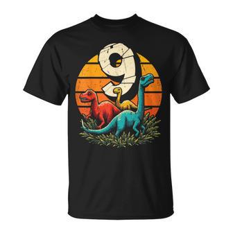 Dinosaurio Trex 9 Años Niño Niña 9 Cumpleaños Camiseta unisex - Regaloses