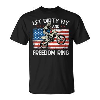 Dirt Bike Motocross Biker Usa Flag 4Th Of July Boy Youth T-Shirt - Thegiftio UK