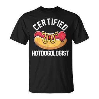 Disfraz De Perrito Caliente De Hotdoglogist Certificado Camiseta unisex - Regaloses