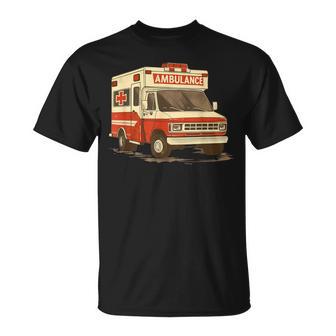 Disfraz Deehículo De Ambulancia Roja Para Adultos Y Niños Camiseta unisex - Regaloses