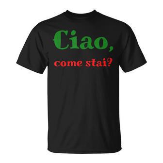 Divertente Camicia Detto Italiano Ciao Cometai Maglietta - Novitaregali