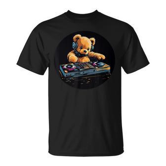 Divertido Oso De Peluche Con Disfraz De Cabina De Dj Camiseta unisex - Regaloses