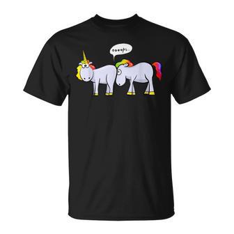 Divertido Unicornio Atrapado En El Culo Camiseta unisex - Regaloses