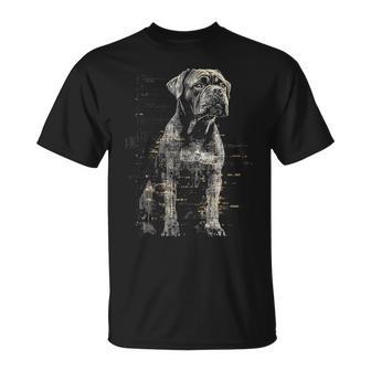 Dogo De Burdeos Perro Motivo Mascota Obra De Arte Dogo De Burdeos Camiseta unisex - Regaloses