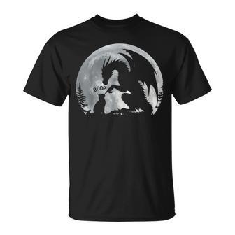 Dragon Boop Cat Under Full Moon Cute Fantasy Night T-Shirt - Thegiftio UK