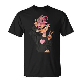 Dragon Drôle Avec Lunettes Doubleigne De Paix Mignon Dragon T-Shirt - Cadeauxyz