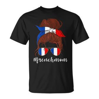 Drapeau Français Maman France Mère France Francaise Francaise Racine T-Shirt - Cadeauxyz
