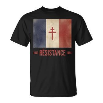 Drapeau France 1940-1944 Croix Lorraine T-Shirt - Cadeauxyz