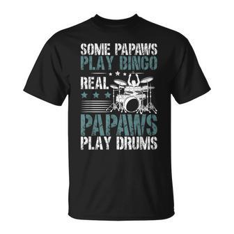 Drummer Papaw Drum Papaw Drummer Papaw Grandpa T-Shirt - Thegiftio UK
