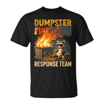 Dumpster Fire Response Team Trash Raccoon Drinking Campfire T-Shirt - Thegiftio