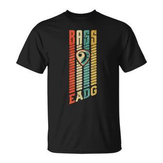 Eadgintage Bass Cleftrings Para Bajista Camiseta unisex - Regaloses