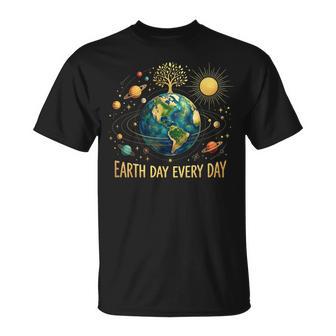 Earth Day Every Day Save The Earth Planets T-Shirt - Monsterry