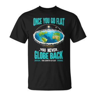 The Earth Is Flat Firmament Earth Day Once You Go Flat T-Shirt - Monsterry