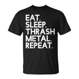 Eatleep Thrash メタルリピート 音楽 Tシャツ - Kawaiitshirt