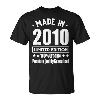 Edición Limitada 2010 Cumpleaños 2010 Nacido En 2010 Camiseta unisex - Regaloses