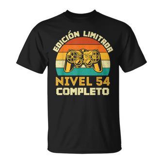 Edición Limitada Nivel 54 Completo Gamer Cumpleaños 54 Años Camiseta unisex - Regaloses