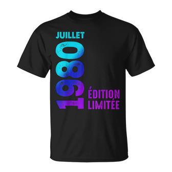 Édition Limitée 1980 Juillet 1980 Rétro Année 1980 T-Shirt - Cadeauxyz