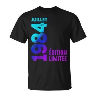 Édition Limitée 1984 Juillet 1984 Rétro Année 1984 T-Shirt - Cadeauxyz