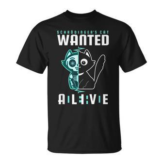 El Gato Dechrödinger Quería Dead And Alive Físico Camiseta unisex - Regaloses