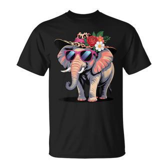 Elephant With Sunglasses Safari Elephant Animal Lover T-Shirt - Thegiftio
