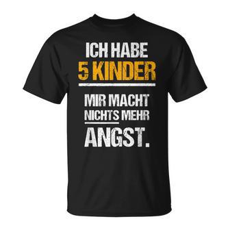 Eltern 5 Kinderpruch Lustigater Mutter Papa Mama T-Shirt - Seseable
