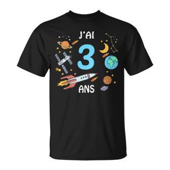 Enfant Astronaute Espace J'ai 3 Ans Anniversaire Trois Ans T-Shirt - Cadeauxyz