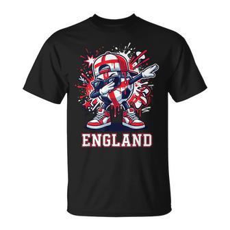 England Dabbing Soccer Ball Graffiti English Football Father T-Shirt - Thegiftio