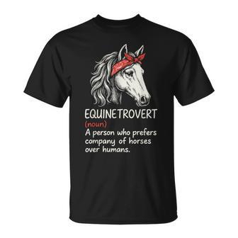 Equinetrovert Definition Horse Lover T-Shirt - Thegiftio UK