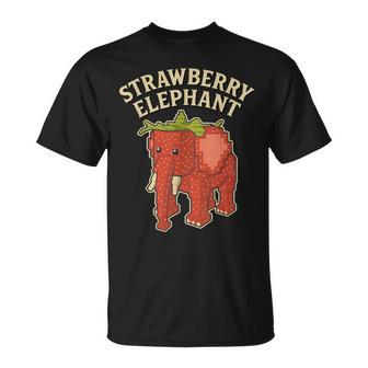 Erdbeer-Elefant – Lustiges Italienisches Gehirnrot Gaming Meme T-Shirt - Seseable