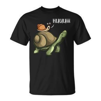 Escargot Et Tortue Huiii T-Shirt - Cadeauxyz