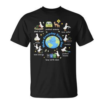 Make Everyday Earth Day Shir Teacher Earth Day Goose T-Shirt - Thegiftio UK