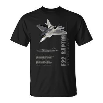 F-22 ラプター ジェット戦闘機仕様 Tシャツ - Kawaiitshirt