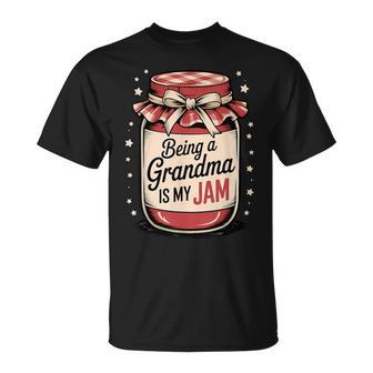 Family Being A Grandma Is My Jam Grandparent T-Shirt - Thegiftio