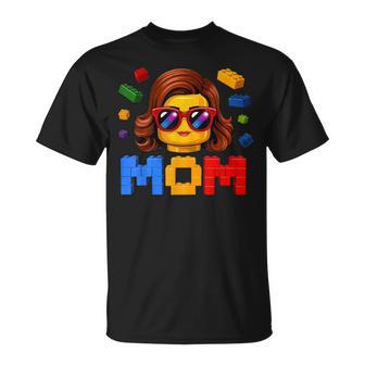 Family Mom Master Builder Building Bricks Blocks T-Shirt | Seseable UK