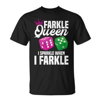 Farkle Game Night Dice Lover Sparkle Tournament Farkle T-Shirt - Thegiftio