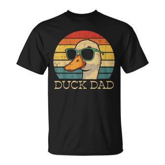 Fathers Day Duck Dad Retro Goose Papa Daddy Hunting Hunter T-Shirt - Monsterry